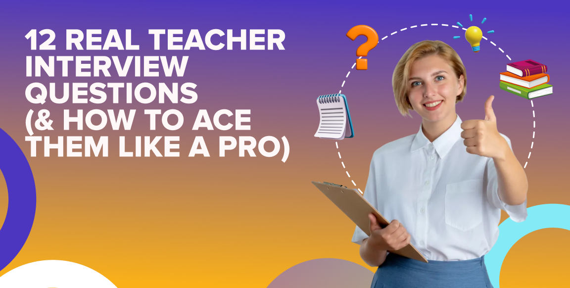 Smiling teacher ready for a job interview