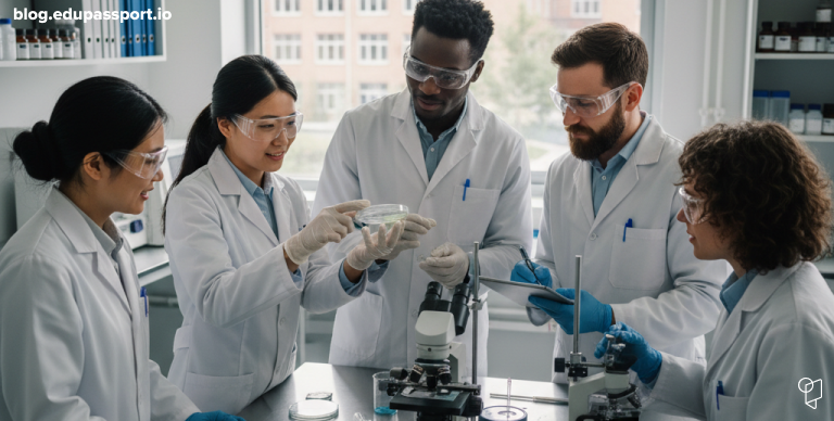 University researchers collaborating across multiple academic disciplines