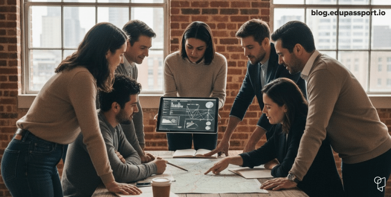 Diverse educators collaborating on inclusive school policies