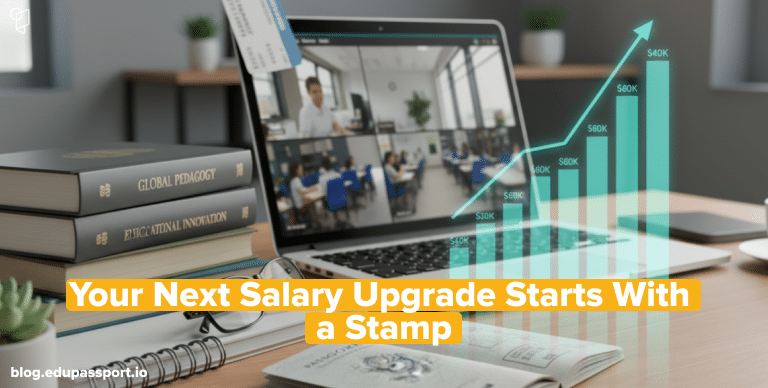 Platform interface helping teachers find higher-paying international job opportunities